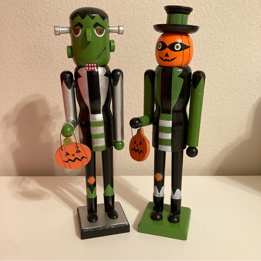 Halloween Frankenstein And pumpkin Man Nutcracker